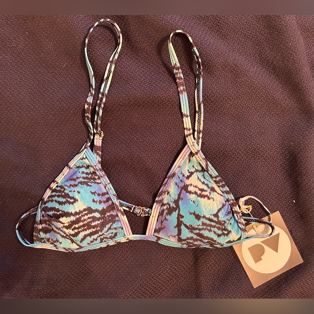 Zebra Print Bikini Top